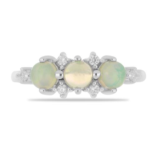  BUY 925 SILVER NATURAL ETHIOPIAN OPAL GEMSTONE RING 